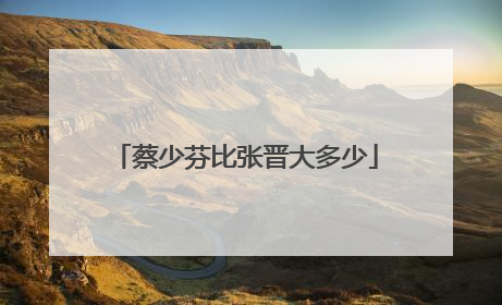 蔡少芬比张晋大多少