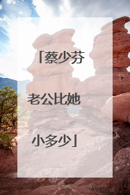 蔡少芬老公比她小多少