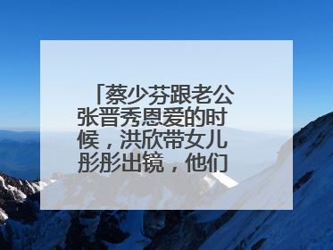 蔡少芬跟老公张晋秀恩爱的时候,洪欣带女儿彤彤出镜,他们是什么关系?