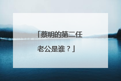蔡明的第二任老公是谁?