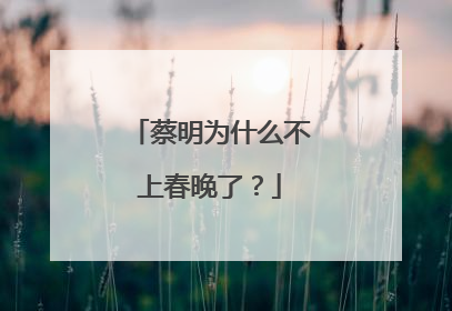 蔡明为什么不上春晚了?