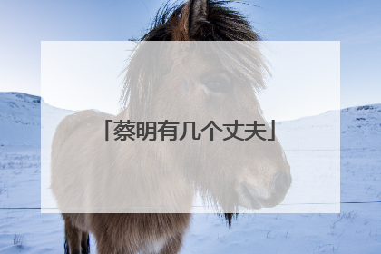 蔡明有几个丈夫