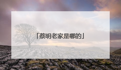 蔡明老家是哪的