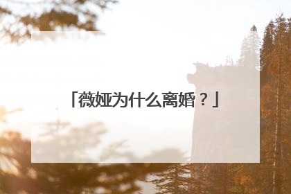 薇娅为什么离婚？