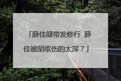 薛佳凝带发修行 薛佳被胡歌伤的太深？