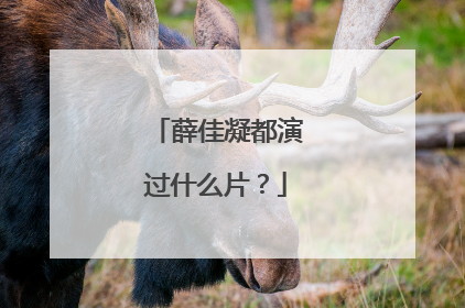 薛佳凝都演过什么片？