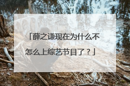 薛之谦现在为什么不怎么上综艺节目了？