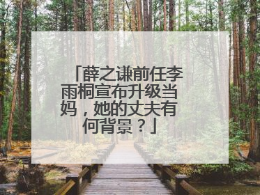 薛之谦前任李雨桐宣布升级当妈,她的丈夫有何背景?