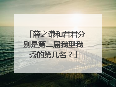 薛之谦和君君分别是第二届我型我秀的第几名？