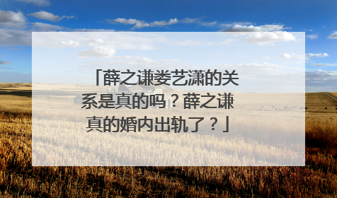 薛之谦娄艺潇的关系是真的吗？薛之谦真的婚内出轨了？