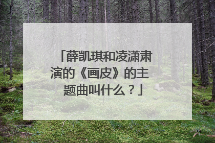 薛凯琪和凌潇肃演的《画皮》的主 题曲叫什么?