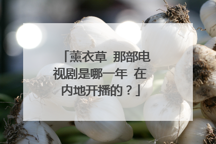 薰衣草 那部电视剧是哪一年 在内地开播的？