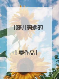 藤井莉娜的主要作品