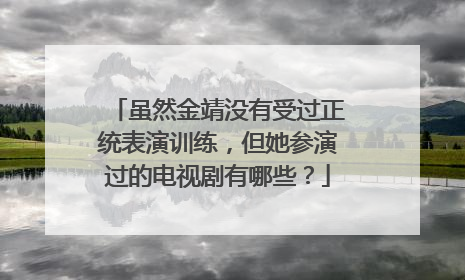 虽然金靖没有受过正统表演训练,但她参演过的电视剧有哪些?