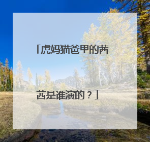 虎妈猫爸里的茜茜是谁演的？