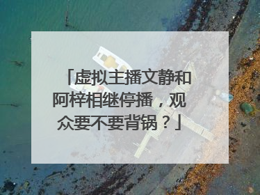 虚拟主播文静和阿梓相继停播，观众要不要背锅？