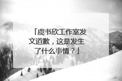 虞书欣工作室发文道歉，这是发生了什么事情？