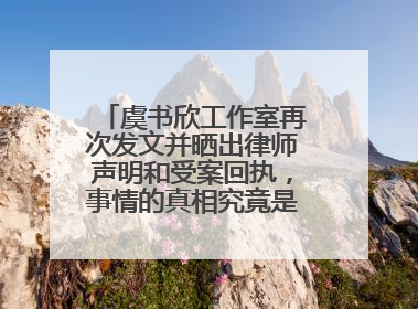虞书欣工作室再次发文并晒出律师声明和受案回执，事情的真相究竟是怎样的？