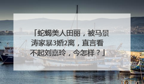 蛇蝎美人田丽,被马景涛家暴3婚2离,直言看不起刘嘉玲,今怎样?