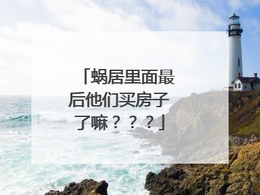 蜗居里面最后他们买房子了嘛？？？
