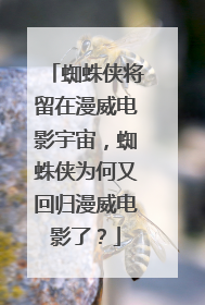 蜘蛛侠将留在漫威电影宇宙,蜘蛛侠为何又回归漫威电影了?