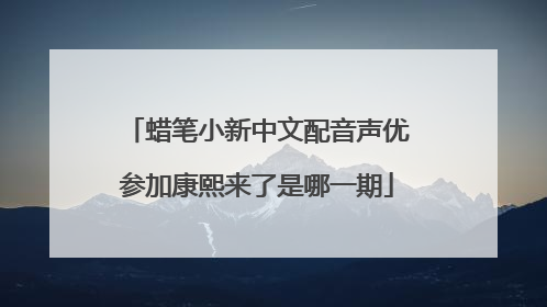 蜡笔小新中文配音声优参加康熙来了是哪一期