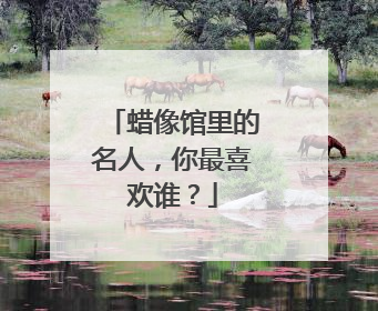 蜡像馆里的名人,你最喜欢谁?
