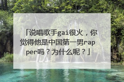 说唱歌手gai很火，你觉得他是中国第一男rapper吗？为什么呢？