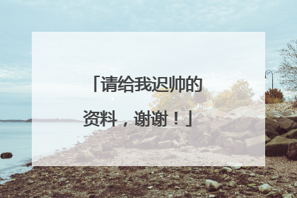 请给我迟帅的资料，谢谢！