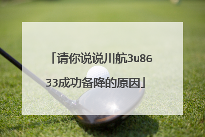 请你说说川航3u8633成功备降的原因