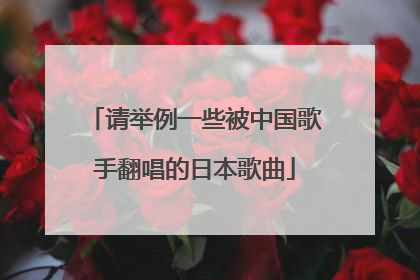 请举例一些被中国歌手翻唱的日本歌曲
