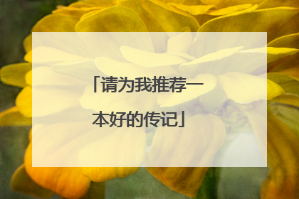 请为我推荐一本好的传记