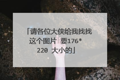请各位大侠给我找找这个图片 要176*220 大小的