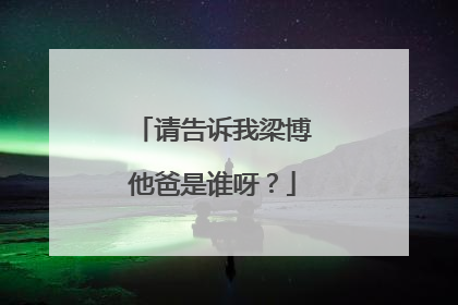 请告诉我梁博他爸是谁呀?