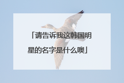 请告诉我这韩国明星的名字是什么噢