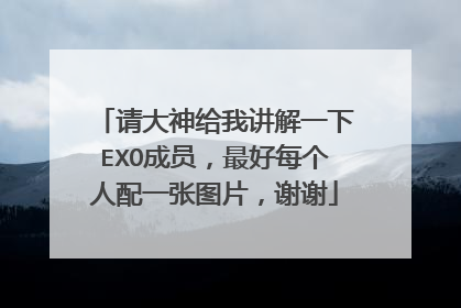 请大神给我讲解一下EXO成员，最好每个人配一张图片，谢谢
