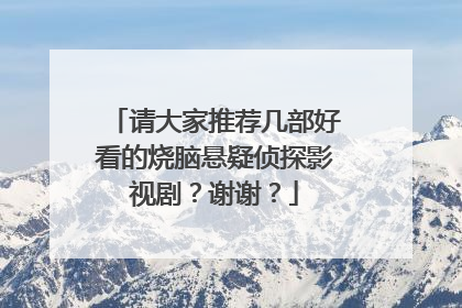 请大家推荐几部好看的烧脑悬疑侦探影视剧?谢谢?