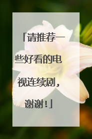 请推荐一些好看的电视连续剧,谢谢!