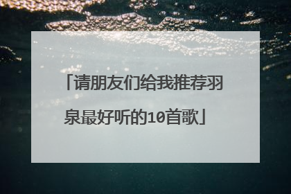 请朋友们给我推荐羽泉最好听的10首歌