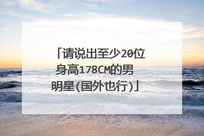 请说出至少20位身高178CM的男明星(国外也行)