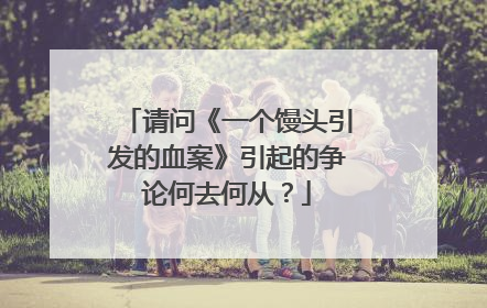 请问《一个馒头引发的血案》引起的争论何去何从？