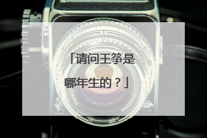 请问王筝是哪年生的？