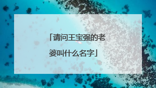 请问王宝强的老婆叫什么名字