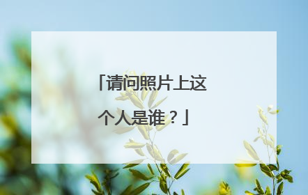 请问照片上这个人是谁?