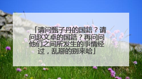 请问甄子丹的国籍?请问赵文卓的国籍?再问问他们之间所发生的事情经过,乱掰的别来哈