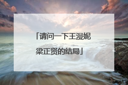 请问一下王漫妮梁正贤的结局