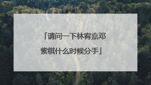请问一下林宥嘉邓紫棋什么时候分手