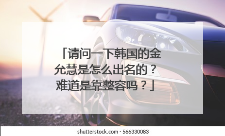 请问一下韩国的金允慧是怎么出名的？难道是靠整容吗？