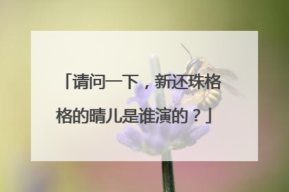 请问一下,新还珠格格的晴儿是谁演的?