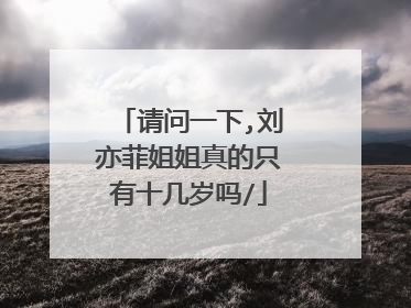 请问一下,刘亦菲姐姐真的只有十几岁吗/